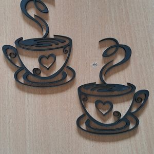 Cafe Coffee Cup Design Wall Hanging