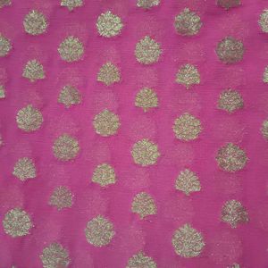 Pink Chiffon Saree