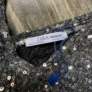 Sequin Crop Top - Zara