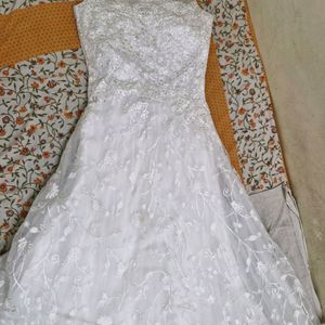 Excellent White Gown For Sale