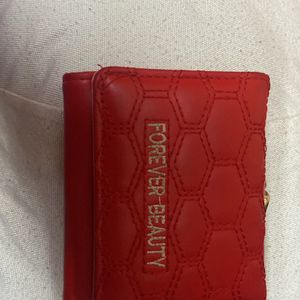 Beautiful RED COLOUR spacious Girls/womens Wallet.