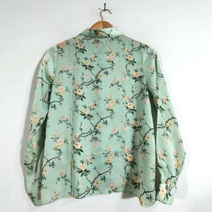 Mint Green Floral Print Shirt (Women's)