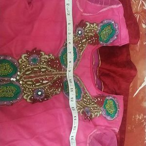 Mazenta Purple Kurti Pazami Set