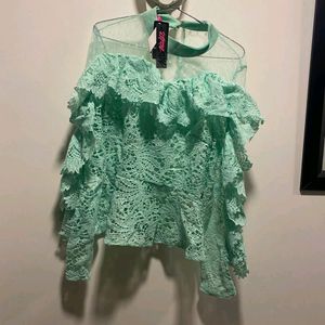 Branded Stylish lace Green Tunic