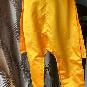 Mustard Yellow Taffeta Silk Kurta Pant Set