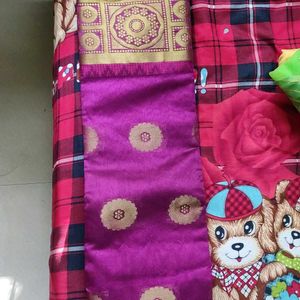 Purple Cotton Saree