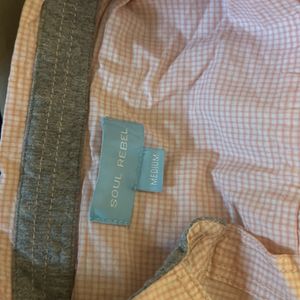 Pink Formal Checked Shirt