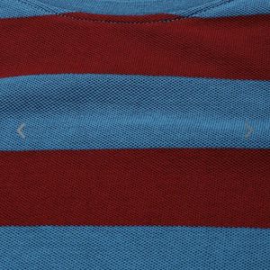 Roadster Maroon & Blue Stripped Cotton Tshirt