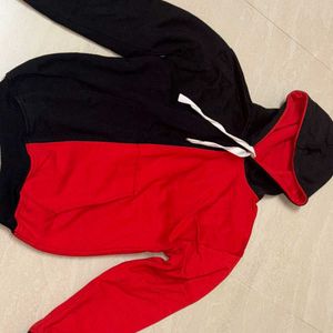 Red And Black Colour Hoodie