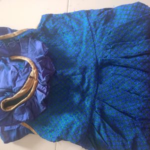 Designer Peacock Colour Frock