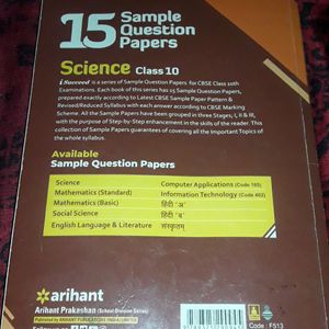 Class 10 Sample Questions Paper  Science