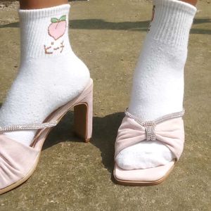 Baby Pink Velvet Bow Heels