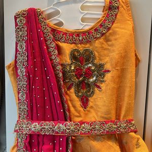 Beautiful Orange Ethnic Gown