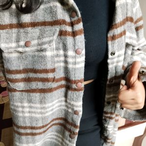 koZara Style Thick Flannel Coat Chic Women Elegant