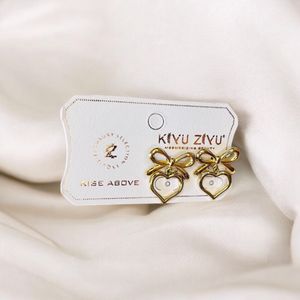 Anti tarnish heart earrings