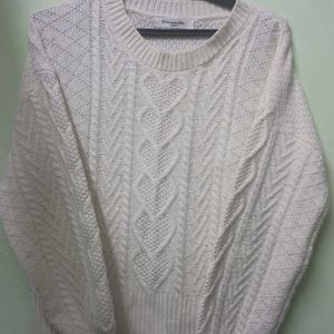 White Knitting Sweater 🤍