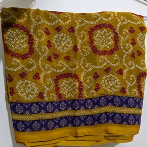 Mustard Colour Saree