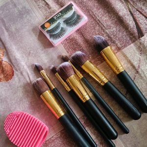 Makeup Brushes And Brush Cleaner