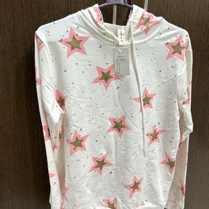 Hoodie Like T-shirt With Stars