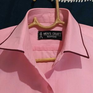 (men's craft)Baby Pink Shirt For Men