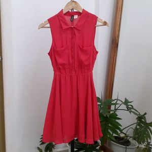 H&M sleeveless button up dress