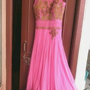 Party Wear Baby Pink Gown Fixed Price