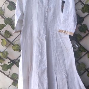 White Anarkali Suit