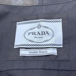 PRADA Double Match Bowling Shirt in Cotton Poplin