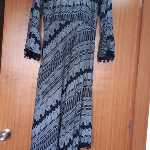 Blue Round Kurti