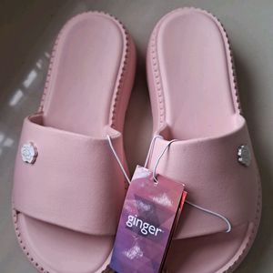 NEW GINGER WOMEN SOLID FLATFORM SLIDES FLIPFLOPS