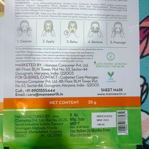 3 Mamaearth. Sheet Mask