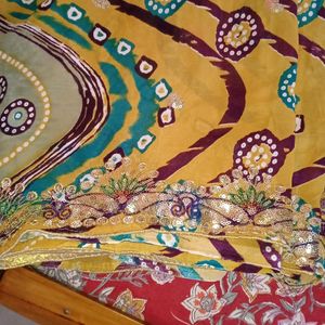 Multi Color Bhandhani Saree