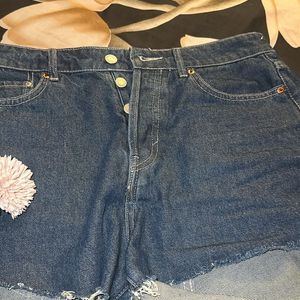 H&M Blue High Raise Shorts