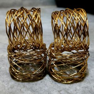 Handmade Gold Napkin Rings Holder Table Decoration