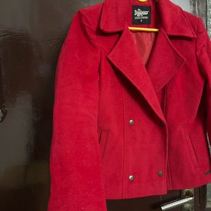 Red Blazer For Winter Women's