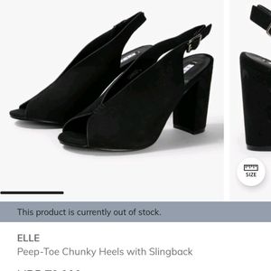 🚫 85% OFF 📢 Elle Peep Toe Chunky Heels