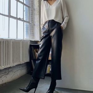 Zara Premium High waist  Leather Pants 💜