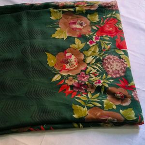 Green Floral Saree