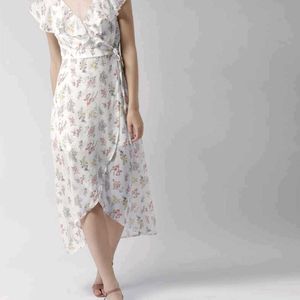 Off White Printed Dress For Women