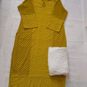 Chikankari Kurti  Plazo Set