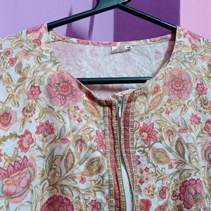 Pink Floral Kurti