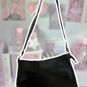 Black Baguette Bag