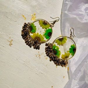 Lightweight Resin Round Gold Jhumka