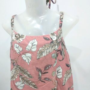 Leafy Printed Sleeveless