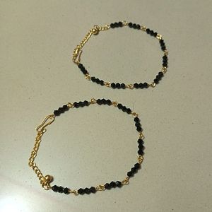 Beautiful golden and Black crystal Bracelet Or ank