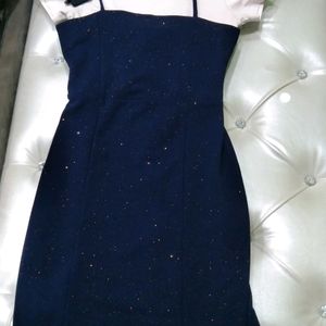 A navy blue coloured bodycon mini dress