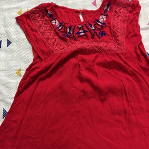 Red Small Kurti