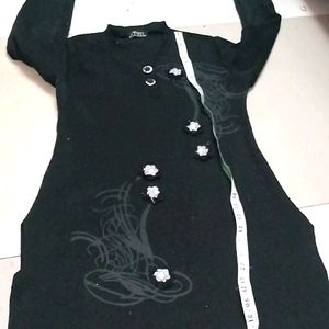 🖤Black Color Woolen Kurta And Legging Set