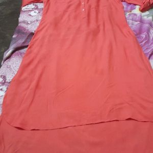 Dark Peach Colour Kurti