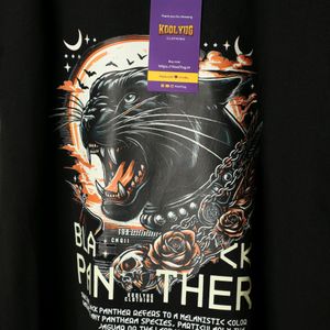 Tshirt With Black Panther Graphic Print